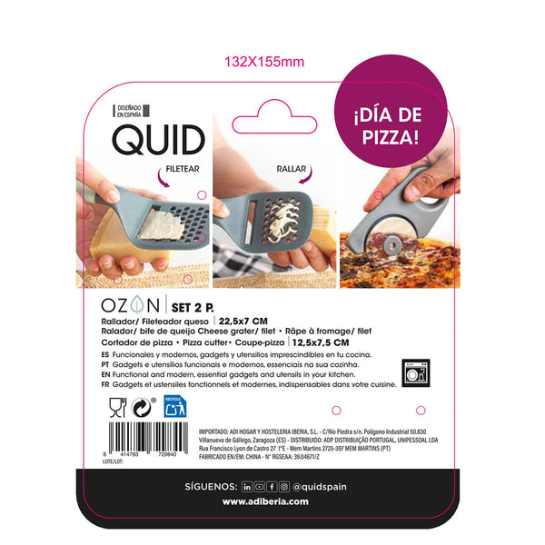 Pizzaschneider Quid Ozon grün Metall 2 Stücke