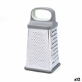 Mehrzweckreibe Quid Ozon Grau Metall 22 x 10 x 10 cm (12 Stück)