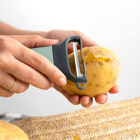 Obst- und Gemüseschäler Quid Ozon grün Metall 11 cm (12 Stück)