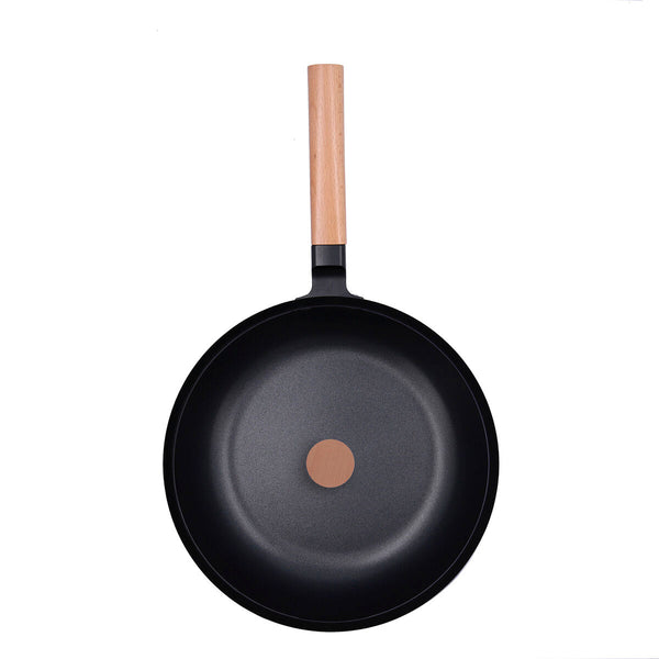 Kochtopf mit Deckel Quid Naturalia Schwarz Metall 28 cm mit Deckel Eintöpfe