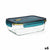 Lunchbox hermetisch Quid Astral Blau Glas 1,52 L 23 x 17,5 x 8,4 cm (6 Stück)
