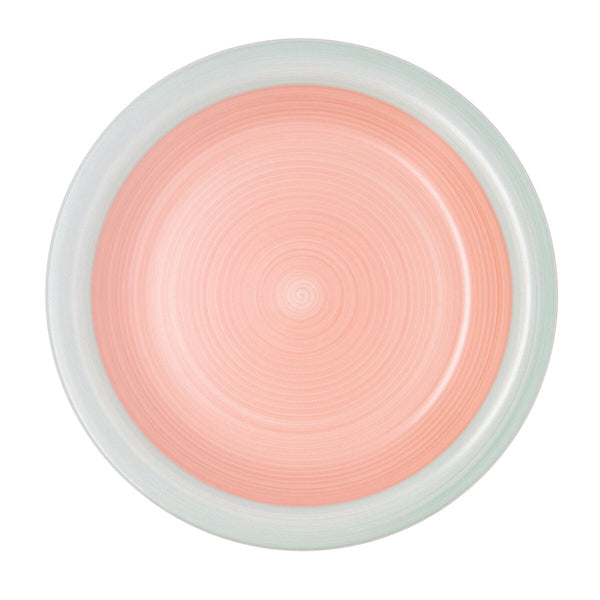 Flacher Teller Quid Kaleido grün Koralle aus Keramik Ø 27 cm (12 Stück)