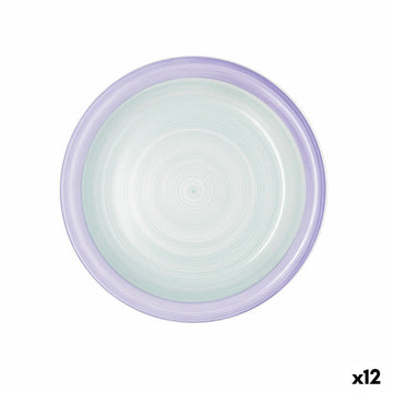 Flacher Teller Quid Kaleido grün Lila aus Keramik 27 cm (12 Stück)