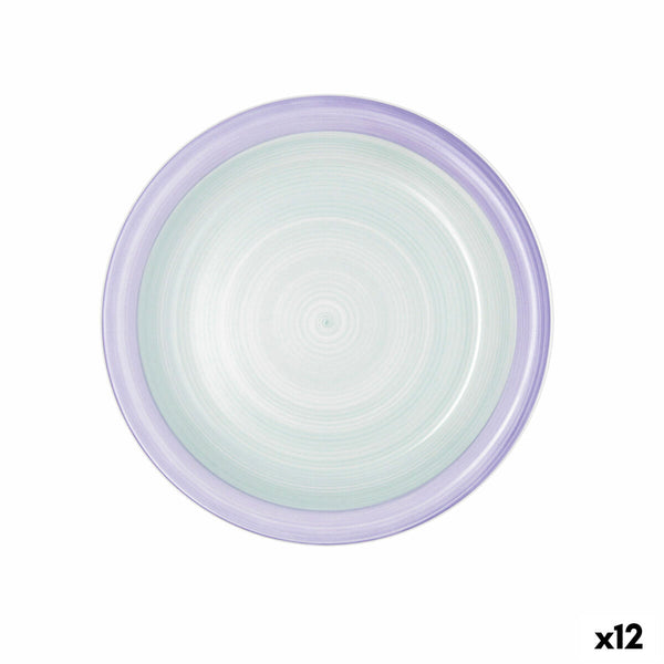 Flacher Teller Quid Kaleido grün Lila aus Keramik 27 cm (12 Stück)