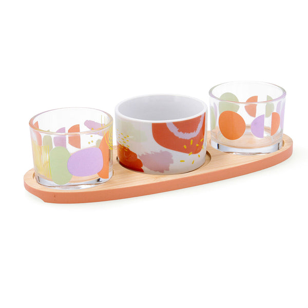 Servier-Set Quid Kaleido Bunt Holz 25 x 10 x 5,5 cm (4 Stücke)