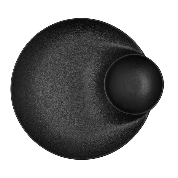 Suppenteller Bidasoa Fosil Schwarz aus Keramik 27,5 x 25,7 x 3,6 cm (8 Stück)