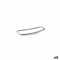 Tablett für Snacks Ariane Vital Filo Weiß Schwarz aus Keramik Tonerde 15 x 8,5 x 8,5 cm (12 Stück)