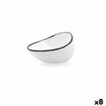 Schüssel Ariane Vital Filo Weiß Schwarz aus Keramik 12,5 cm (8 Stück)