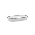 Tablett für Snacks Ariane Vital Filo Weiß Schwarz aus Keramik Tonerde 17,3 x 2,6 x 10 cm (8 Stück)