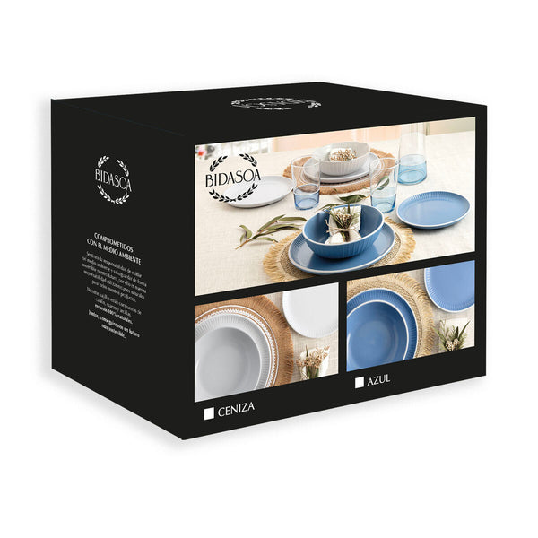 Geschirr Bidasoa Moana Blau aus Keramik 12 Stücke