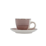 Tasse mit Untertasse Quid Vita Morning Rosa aus Keramik 90 ml (6 Stück)