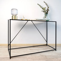 Beistelltisch Vinthera Moa Schwarz Beige 120 x 85 x 40 cm