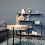 Beistelltisch Vinthera Moa Schwarz Beige 100 x 90 x 34 cm