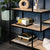 Beistelltisch Vinthera Moa Schwarz Beige 100 x 90 x 34 cm