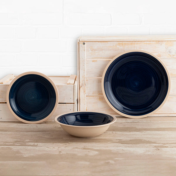 Geschirr Quid Baltic Blau aus Keramik 18 Stücke