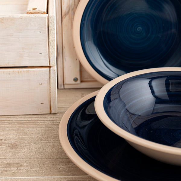 Geschirr Quid Baltic Blau aus Keramik 18 Stücke