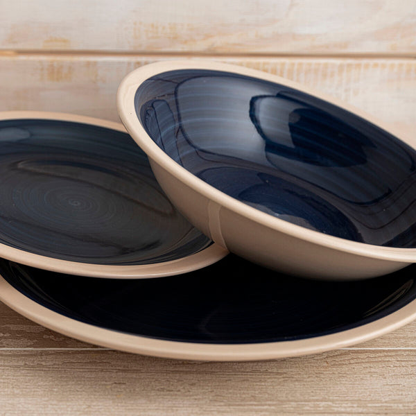 Geschirr Quid Baltic Blau aus Keramik 18 Stücke