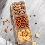 Satz für Appetithäppchen Quid Trend Braun Durchsichtig Glas Bambus