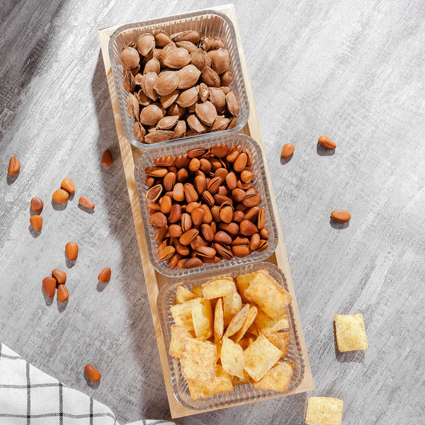 Satz für Appetithäppchen Quid Trend Braun Durchsichtig Glas Bambus