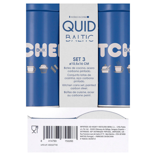 Set mit Kanistern Quid Baltic Blau 3 Stücke