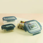 Lunchbox-Set Quid Minimal grün Kunststoff 500 ml 1 L 1,8 L 3 Stücke