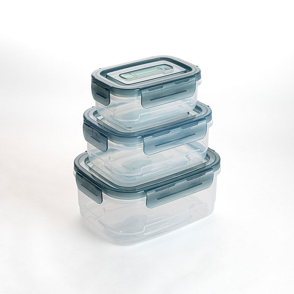 Lunchbox-Set Quid Minimal grün Kunststoff 500 ml 1 L 1,8 L 3 Stücke