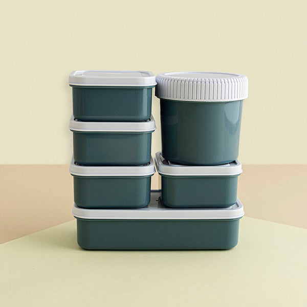 Stapelbares luftdichtes Küchenbehälterset Quid Minimal 7 Stücke