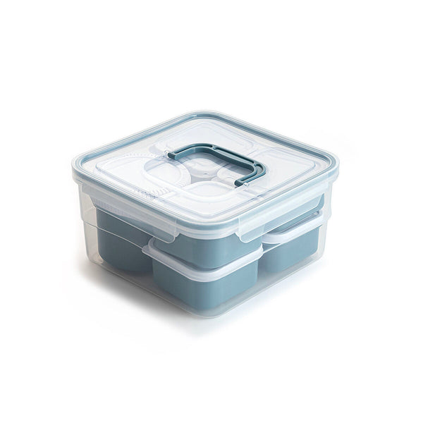 Stapelbares luftdichtes Küchenbehälterset Quid Minimal 7 Stücke