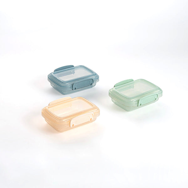 Stapelbares luftdichtes Küchenbehälterset Quid Minimal 11,5 x 8 x 5 cm 3 Stücke