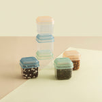 Stapelbares luftdichtes Küchenbehälterset Quid Minimal 5 x 5 x 6 cm 6 Stücke