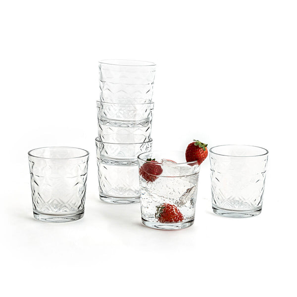 Wasserglas Quid Rombos Durchsichtig Glas 260 ml (6 Stück)