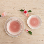 Geschirr Quid Velvet Rosa aus Keramik 18 Stücke