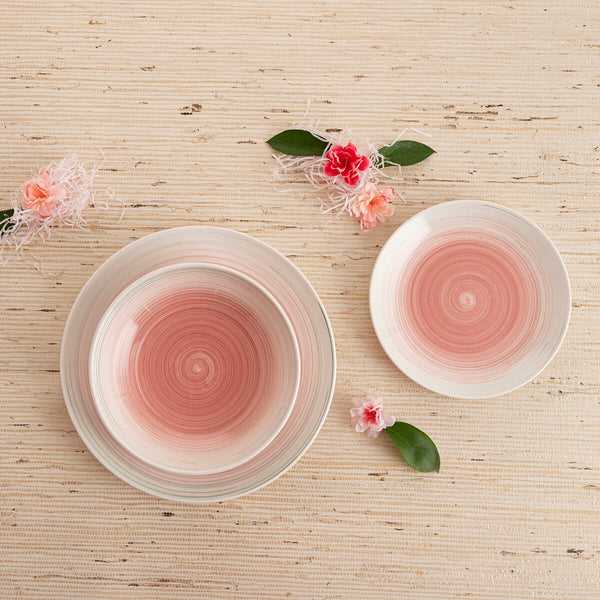 Geschirr Quid Velvet Rosa aus Keramik 18 Stücke