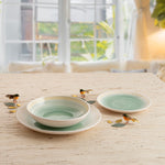 Geschirr Quid Velvet grün aus Keramik 18 Stücke
