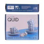 Tasse mit Untertasse Quid Kansas Blau aus Keramik 90 ml (6 Stück)