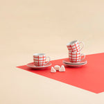 Tasse mit Untertasse Quid Kansas Rot aus Keramik 90 ml (6 Stück)