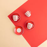 Tasse mit Untertasse Quid Kansas Rot aus Keramik 90 ml (6 Stück)