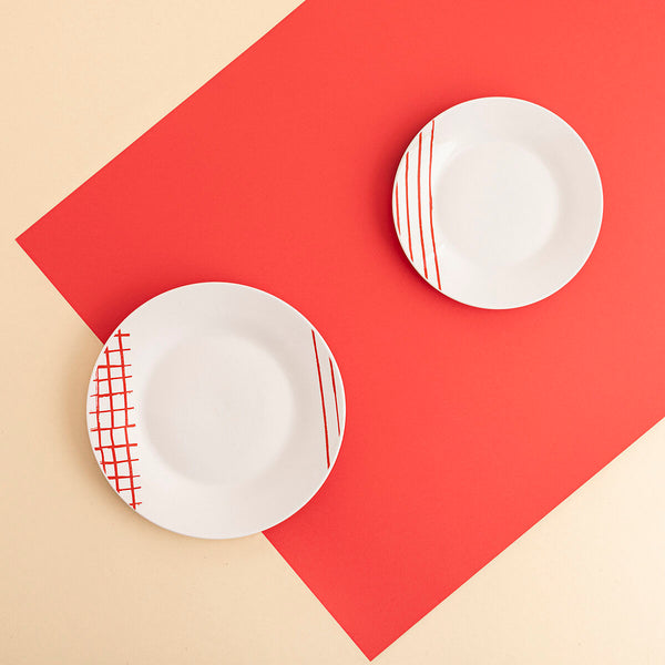 Geschirr Quid Kansas Rot aus Keramik 18 Stücke