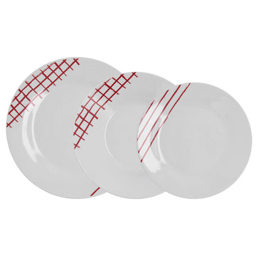 Geschirr Quid Kansas Rot aus Keramik 18 Stücke