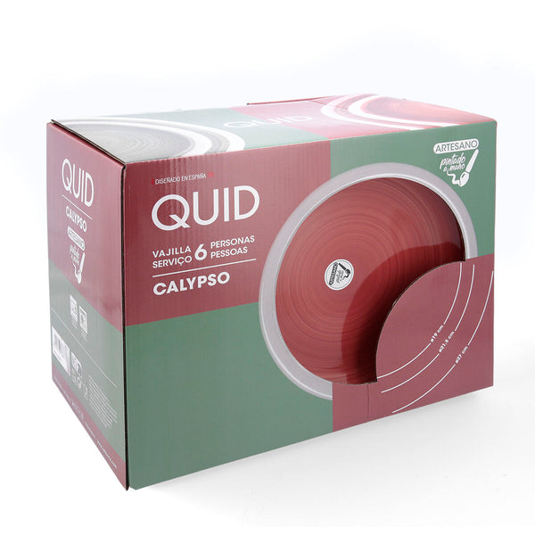 Geschirr Quid Calypso Rot aus Keramik 18 Stücke