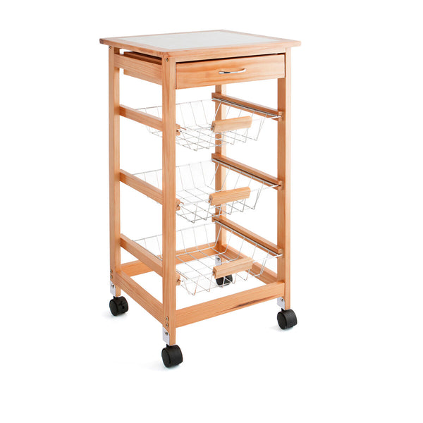 Mehrzweckwagen Quid Garbo Braun Holz 37 x 37 x 76 cm