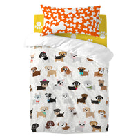 Bettbezug-Set HappyFriday Mr Fox Dogs Bunt Babybettchen 2 Stücke