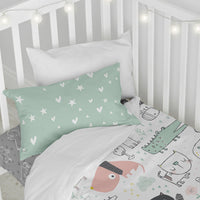 Bettbezug-Set HappyFriday Moshi Moshi Best Buddies Bunt Babybettchen 2 Stücke