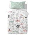 Bettbezug-Set HappyFriday Moshi Moshi Best Buddies Bunt Babybettchen 2 Stücke