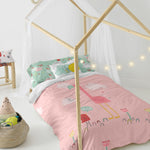 Bettbezug-Set HappyFriday Moshi Moshi Hola Bunt Einzelmatratze 2 Stücke