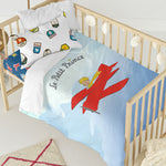 Bettbezug-Set HappyFriday Le Petit Prince Son Avion Bunt Babybettchen 2 Stücke