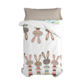 Bettbezug-Set HappyFriday Moshi Moshi Rabbit Family Bunt Einzelmatratze 2 Stücke