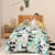 Bettbezug-Set HappyFriday Moshi Moshi Panda Garden Blue Blau Einzelmatratze 2 Stücke