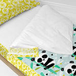 Bettbezug mit Füllung HappyFriday Moshi Moshi Panda Garden Blue Blau 105 x 200 cm