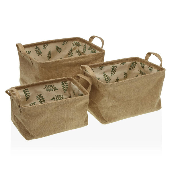 Mehrzweckkorb Versa Textil 22 x 12 x 10 cm 18 x 14 x 28 cm 25 x 15 x 12 cm 28 x 18 x 14 cm